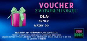 Voucher z wyborem escape roomu